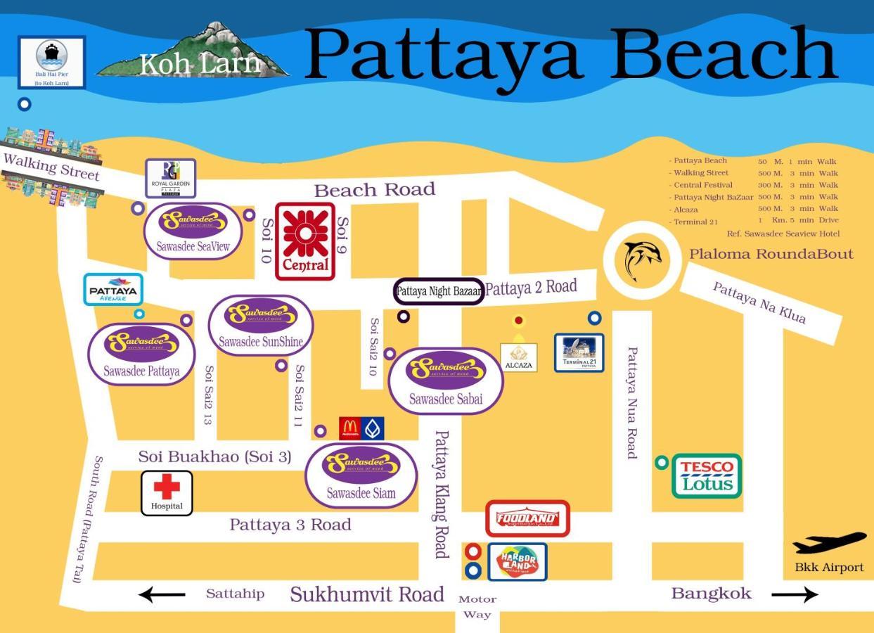 Sawasdee Sea View Hotell Pattaya Eksteriør bilde